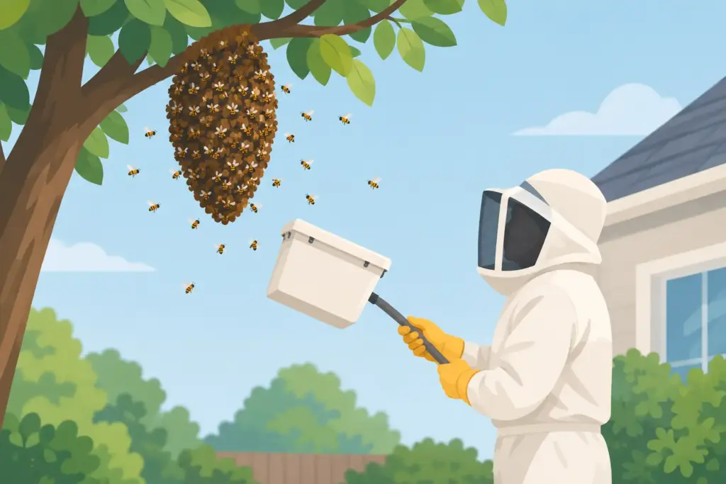 When to Call a Honey Bee Swarm Removal Service